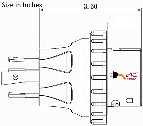 Miniatura 5 de AC WORKS Adaptador desmontable marino RV de 50 amperios (L14-20P 20A 4 clavijas de bloqueo compacto)