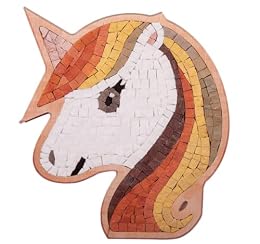 Continuum Games MosaicBox, Unicorn Face Natural Stone Craft Kit
