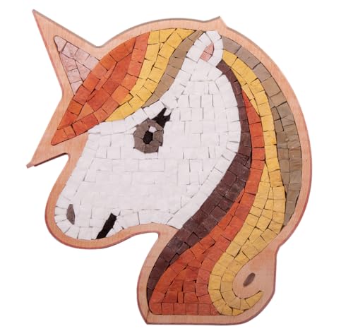 Continuum Games Mosaic Box Natural Stone Arts and Crafts Picture Puzzles DIY Craft Kit for Adults and Kids - Unicorn Face by Continuum Games - Used condition - US$10.14