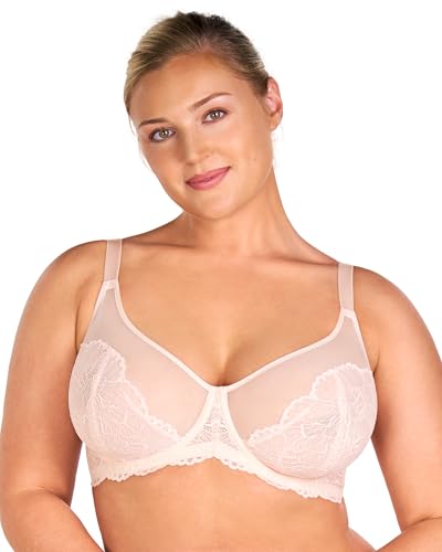 Image of HSIA Minimizer Bras for Women, Full Coverage Lace Bra for Heavy Breasts Unlined Bras with Underwire