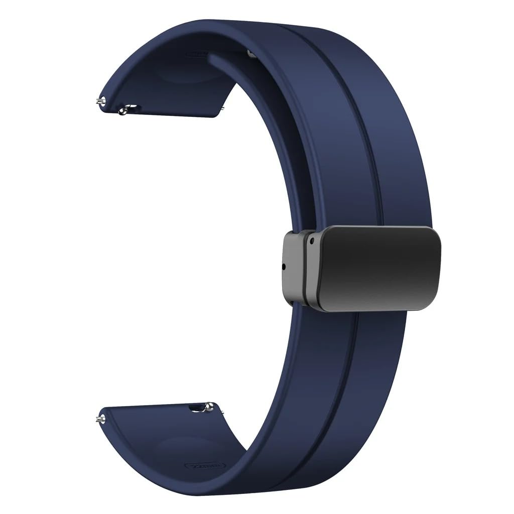 Bracelets en silicone avec boucle en acier inoxyda Bracelet en silicone 20mm 22mm Bracelet de montre en Silicone étanche boucle pliante magnétique bande à dégagement rapide bracelets de montre univers