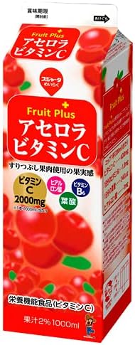 Amazon Co Jp スジャータめいらく Fruit Plus アセロラビタミンc 1000ml 6個 冷蔵 食品 飲料 お酒