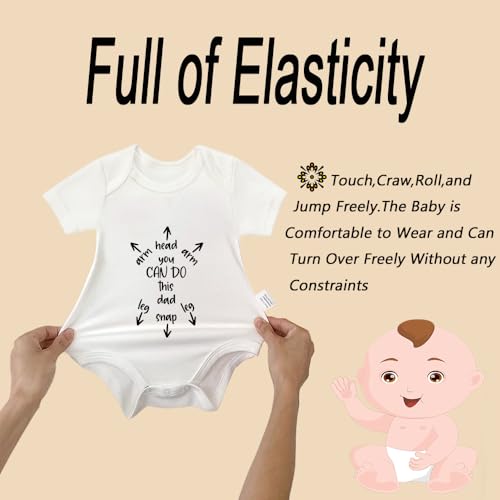 You Can Do This Dad Funny Bodysuit, Daddys Girls Baby Clothes, Newborn Boy Gifts Cotton Romper Outfits 0-24 Month4