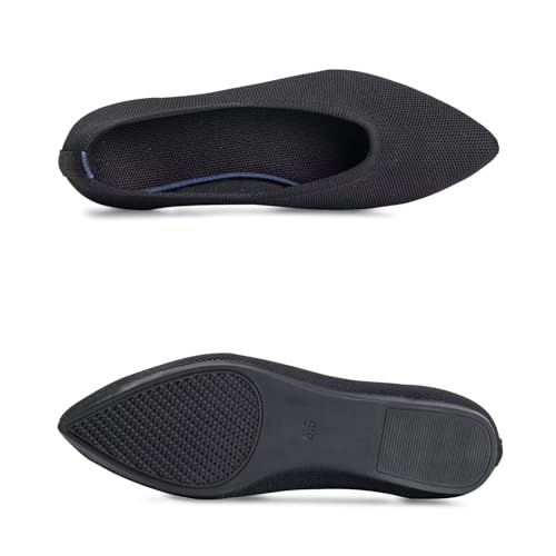Image of Frank Mully Womens Pointed Toe Flats Knit Dress Shoes Comfort Women Shoes Softable