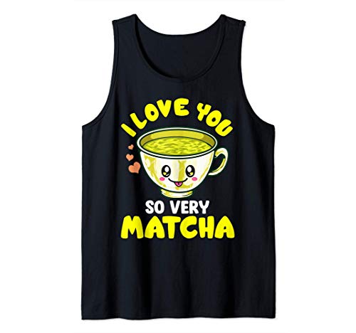 Cadeaux Matcha, cadeaux de thé vert Saint Valentin Kawaii Débardeur