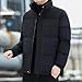 Winter Thick down Jacket Mens Zip up Warm Stand Collar down Coats Fashion Long Sleeve Puffer Quilted Jacket