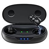 Supermini Hearing Aids for Seniors with Digital Chips, 80H Wireless Charging Case OTC Rechargeable Hearing Amplifiers Invisible with 16-Channel Sound Processing 3 Levels Volume (Black)