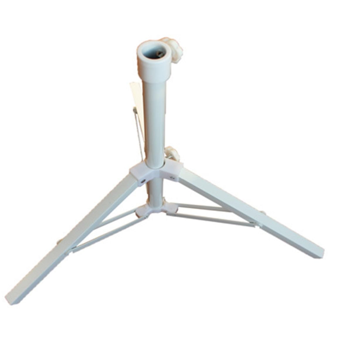 Support parasol de plage pliant blanc pied réglable pour tige diamètres