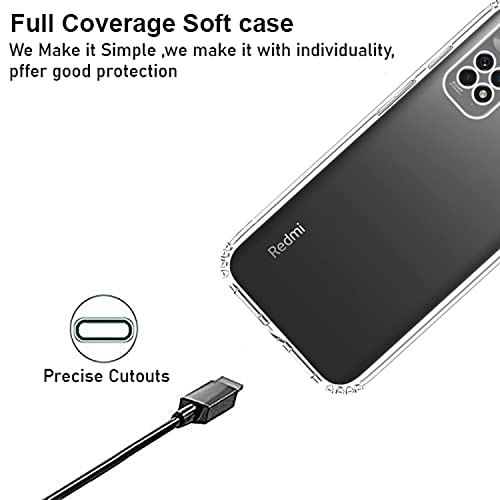 Image of Mobile Back Case Cover for Redmi Note 11 (Soft Silicone Transparent)