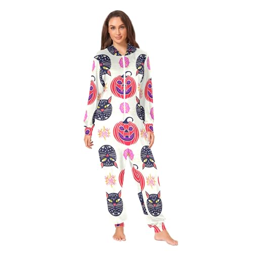 Disfraz de gato de Halloween rojo unisex cómodo para adulto y navidad
