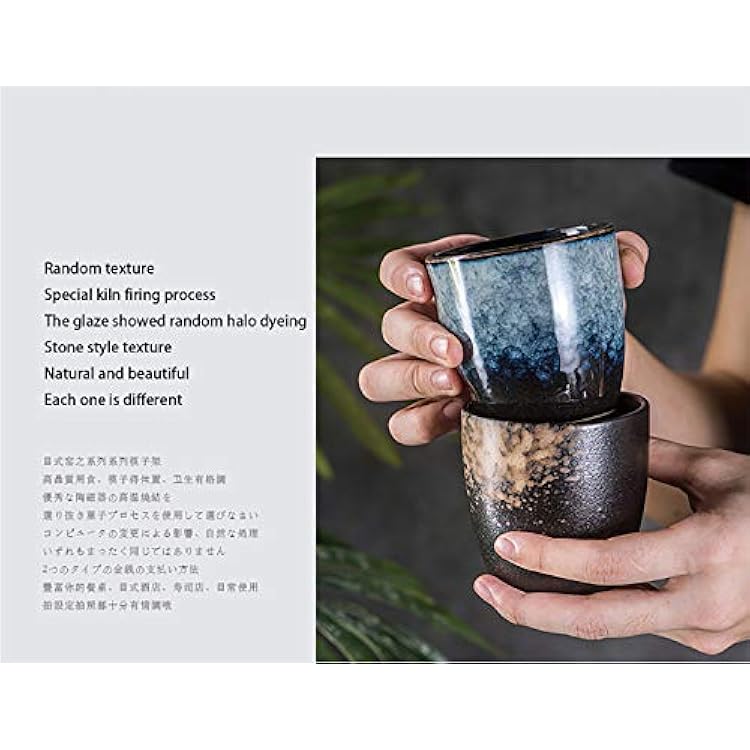Ceramic Tea Cup, Kung Fu Tea set, Coffee Cup, Yerba Mate Set 4-piece companion cup set (Grey)