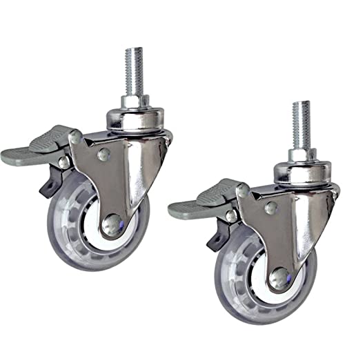 Rueda de alta elasticidad M12 con tornillo de 30mm rodamiento premium de 3" 2