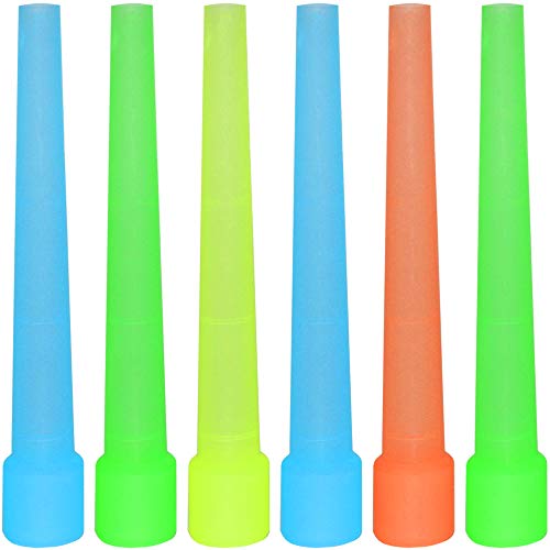 Hookah Tips Glow in The Dark, 100 Disposable Mouth Tips, Individually Wrapped, Mouthpiece for Hookah Hose, Colorful
