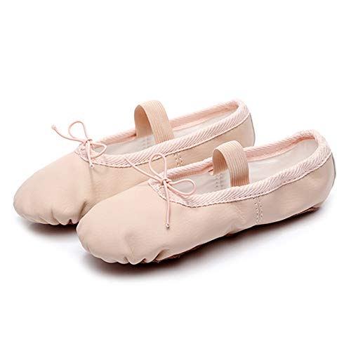 Zapatos de ballet de cuero TJ-QDPU con suela completa para mayor soporte 2