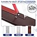 Gisafai 2 Pcs 36 Inches Metal Door Draft Stopper, Door Sweep, Mouse Stopper, Mice Seal Strip, Aluminum, Noise Blocker, Keep Rodents and Pests Out, Enhanced Weather Sealing, Easy to Install, Brown