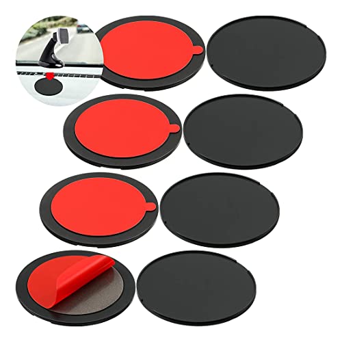 Lot de 8 disques adhésifs universels à ventouse pour tableau de bord - Pour support de téléphone à ventouse GPS - Support de caméra de tableau de bord (8,1 cm)