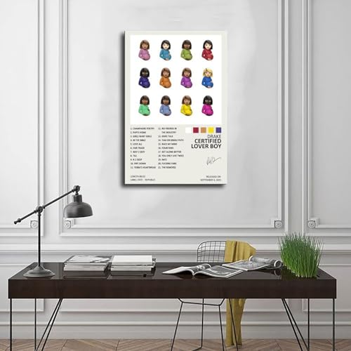 TONFON DRAKE Poster Certified Lover Boy Album Cover Canvas Poster Bedroom Decor Sports Landscape Office Room Decor Gift Frame-style 08x12inch(20x30cm) TONFON DRAKE Poster Certified Lover Boy Album Cover Canvas Poster Bedroom Decor Sports Landscape Office Room Decor Gift Frame-style 08x12inch(20x30cm)