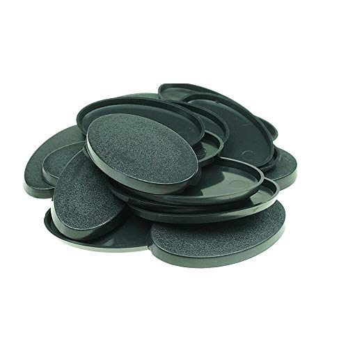 10 Pack 60mm Oval Plastic Bases - 60x35mm Wargaming Miniature Stands