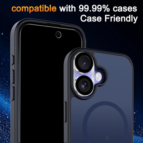 TZGZT Privacy Screen Protector for iPhone 16, Tempered Glass, Case Friendly - image 7