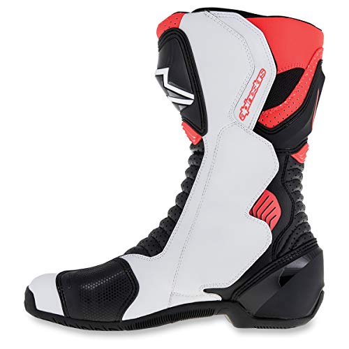 Alpinestars Smx-6 V2 Vented Street Boots-Black/Red Flo/White-42 #TOP2