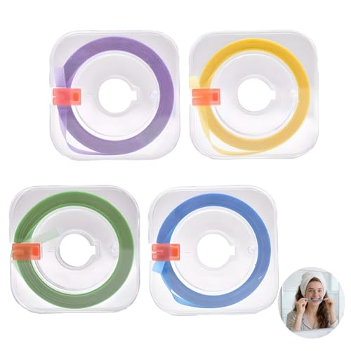 4 Bände Zahn Schleifpapier, 4mm x 6m Zahnpolierstreifen Zahnsandpapier Zahn Polierstreifen Zahnschleifpapier für Zwischenräume Dental Polierstreifen Tragbare Zur Reinigung Sicher Langlebig Einfach