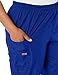 Cherokee Women's Workwear Elastic Waist Cargo Scrubs Pant, Galaxy Blue, Medium