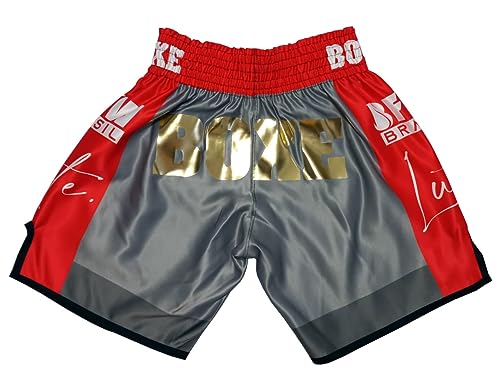 CALÇÃO BOXE BFW BRASIL PRATA E VERMELHO (G)