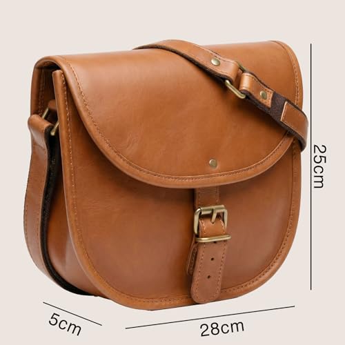 Sac à main porté épaule SID & VAIN Aubrey en cuir véritable de luxe - 3
