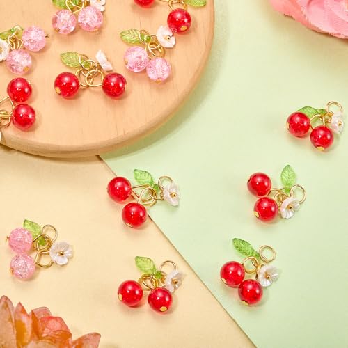 LEGENTLISUR Resin Cherry Charms for Jewelry Making, Multicolor, 30 Pcs by LEGENTLISUR - Used condition - Image 4