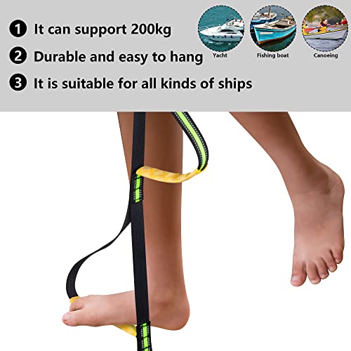 5 Step Climbing Aider,Lightweight Rope Aider ,Adjustable Etrier Foot Ascender Loop For Rock Climbing Rescue Work At Height,Swim Ladder For Sailboat #TOP2