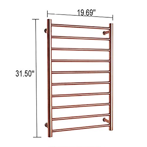 Toallero eléctrico de pared para baño calefactable con 10 barras redondas 4