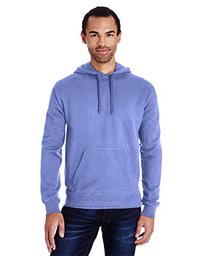 Hanes Comfortwash Garment Dyed Fleece Hoodie Sweatshirt Deep Forte Blue LG