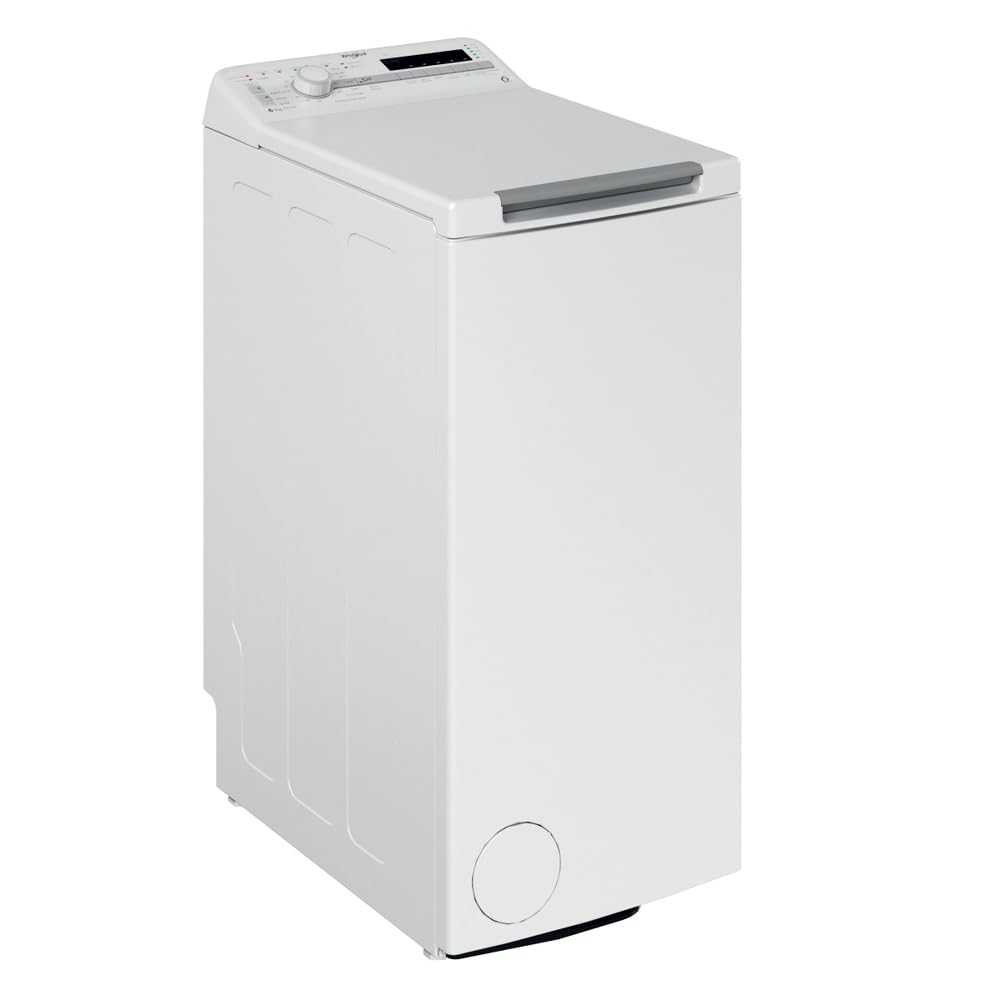 Whirlpool TDLR 6240S IT – Lavatrice 6 Kg, Carica dall'Alto Slim, Libera Installazione, 1200 Giri/​min, Classe C, 6° SENSO, Energy Saver, FreshCare, 40 x 60 x 90 cm