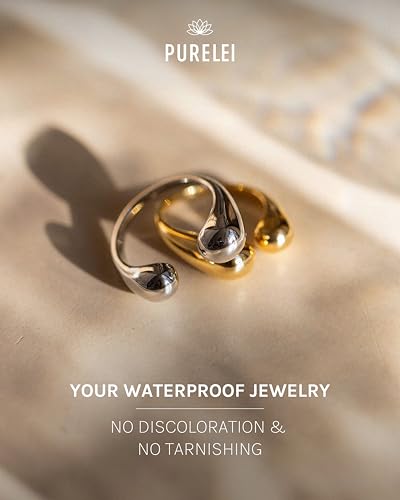 Purelei Embrace Ring Damen Edelstahl wasserfest – Verstellbarer Ring (S-M/M-L), modisch, langlebig, individuel… – Ansicht 5