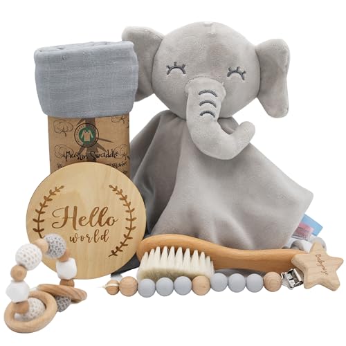 Babynize® Baby Geschenk zur Geburt Junge & Mädchen - Elefanten...