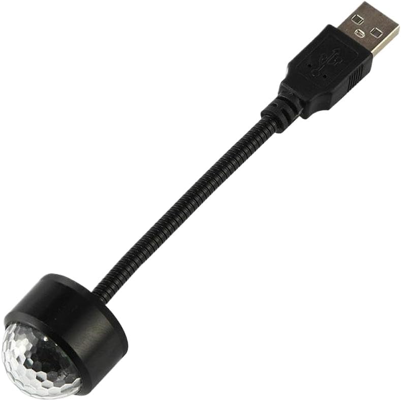 LED Starry Laser Atmosphere Ambient Projector Light 1/2pcs Compatible with Car Roof Interior USB Auto Decoration Night Lamp(Emitting Color: 1pc RGB)