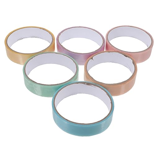 Tofficu 6 Rolos De Fita Pérola Playset Infantil Fita Colorida Para Fita Rolante Engraçada Fita Adesi