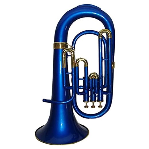 Bb Flat Blue Brass Euphonium With Free Hard Case Mouthpiece