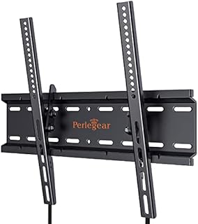 Perlegear Uchwyt Ścienny do Telewizora Obrotowy, Solidny Mocny Płaski Uchwyt Ścienny do Telewizorów 26-55 cali, 52kg Udźwigu, Max. VESA 400x400mm