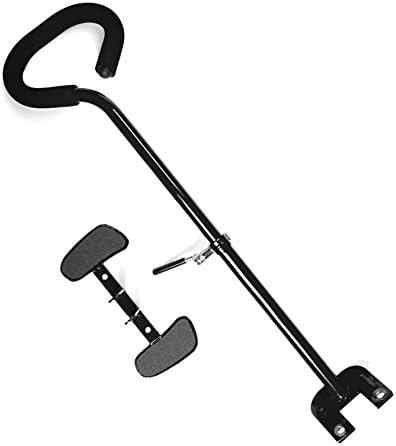 Close-up of the Mobo Total Tot's parental push bar and footrests.