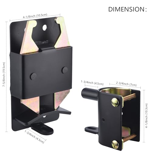 KINJOUZ 2-Way Heavy Duty Farm Gate Latch - Lockable Fence Gate Latch for Metal Tube Gates, Livestock Cattle, Horse Corrals, Ranches, Pastures, Pet Cages & Fences (Screws & Instructions Included) by KINJOUZ - Used condition - Image 6