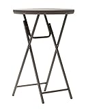 ZOWN Premium Commercial Cocktail Blow Mold Banquet Folding Table, Brown