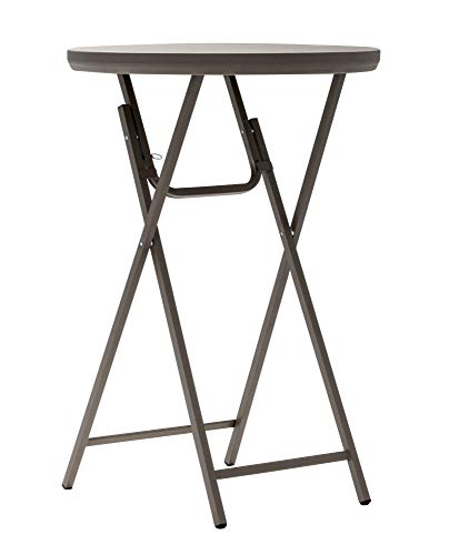 ZOWN Premium Commercial Cocktail Blow Mold Banquet Folding Table, Brown