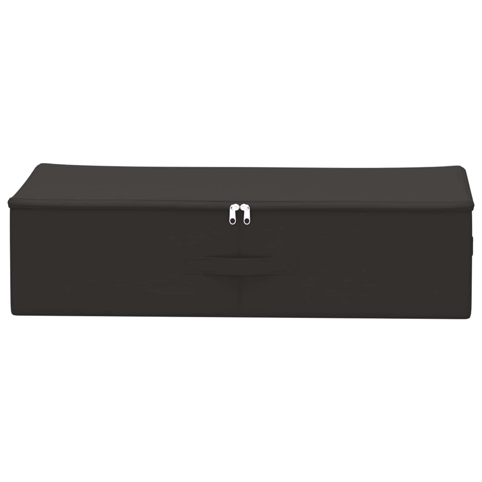 Gecheer Aufbewahrungsbox 6 pcs Anthrazit 70 x 40 x 18 cm Vliesstoff, Faltbare Stoffbox mit Deckel & Verstärkten Griffen Kleiderbox für Schrank Regal Kleidung42024590