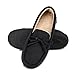 Indoor/Outdoor Microsuede Moccasin Slippers with Memory Foam Comfort and Arch Support