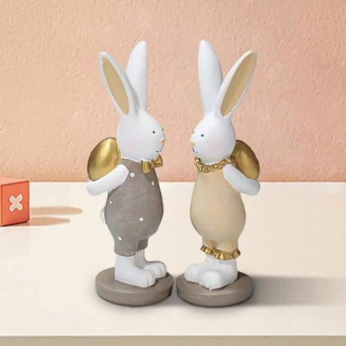 Lapin de Pâques en résine pour une décoration de table festive réussie - 4