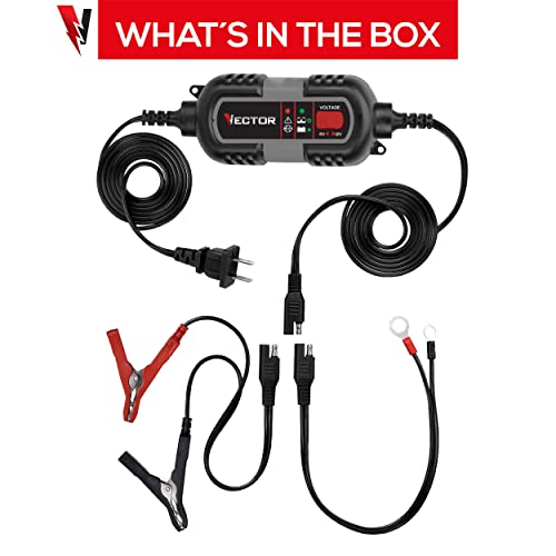 Vector 1.5 Amp Battery Charger, Battery Maintainer, Trickle Charger, Bm315V, 6V And 12V, Fully Automatic #TOP4