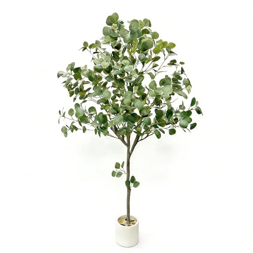 Joyplants 5FT Artificial Eucalyptus Tree, Lifelike Fake Floor Plant with