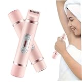 Bikini Hair Trimmer, Electric Bikini Trimmer for Women Dual Head Painless Face Shavers for Women Portable Washable Home Travel Use, Shaver