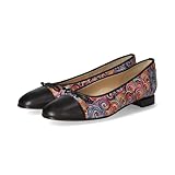Blockabsatz Brunate Damen Ballerinas Flex Mehrfarbig Glattleder, Größe:39, Farbauswahl:Multicolor